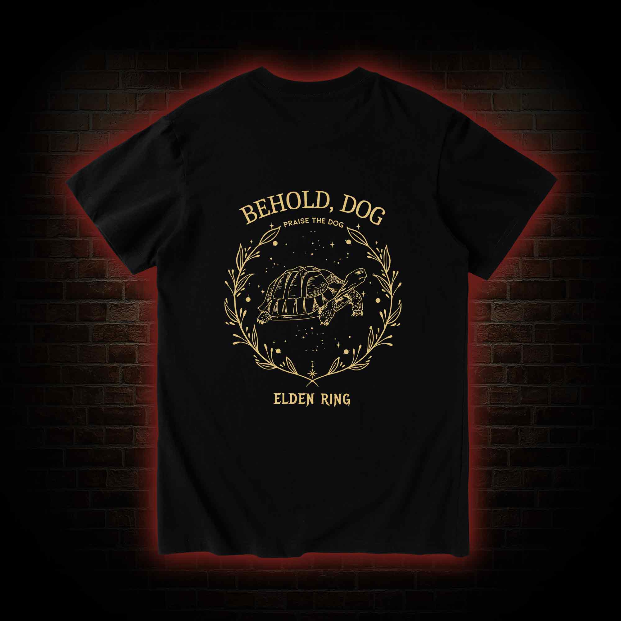Behold Dog Back Print T-Shirt