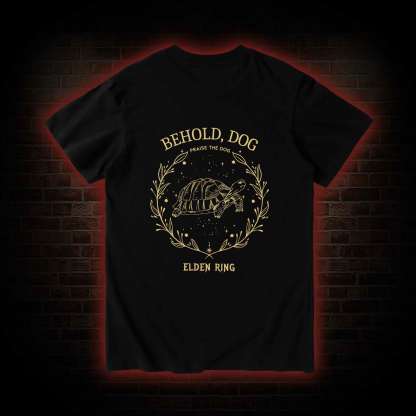 Behold Dog Back Print T-Shirt