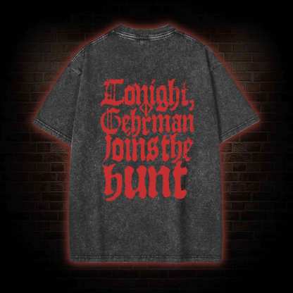 Gehrman Joins The Hunt Back Print Washed T-shirt