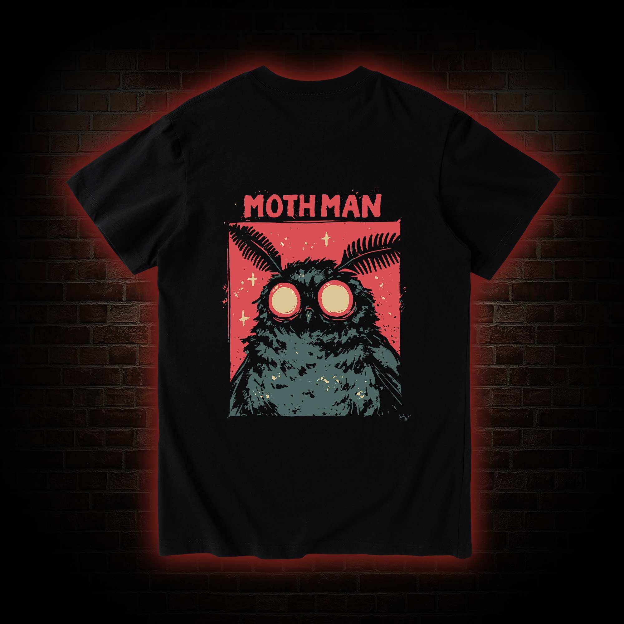Cryptid Mothman Back Print T-Shirt