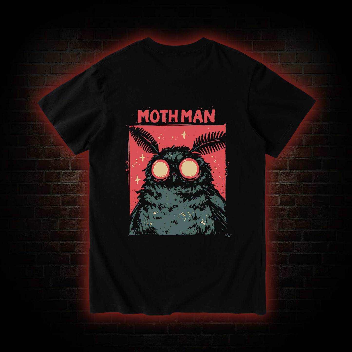 Cryptid Mothman Back Print T-Shirt