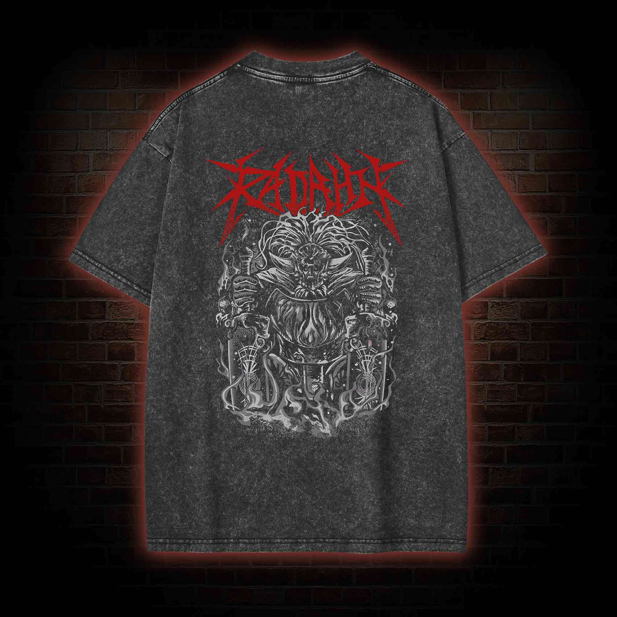 Gravity King Back Print Washed T-shirt