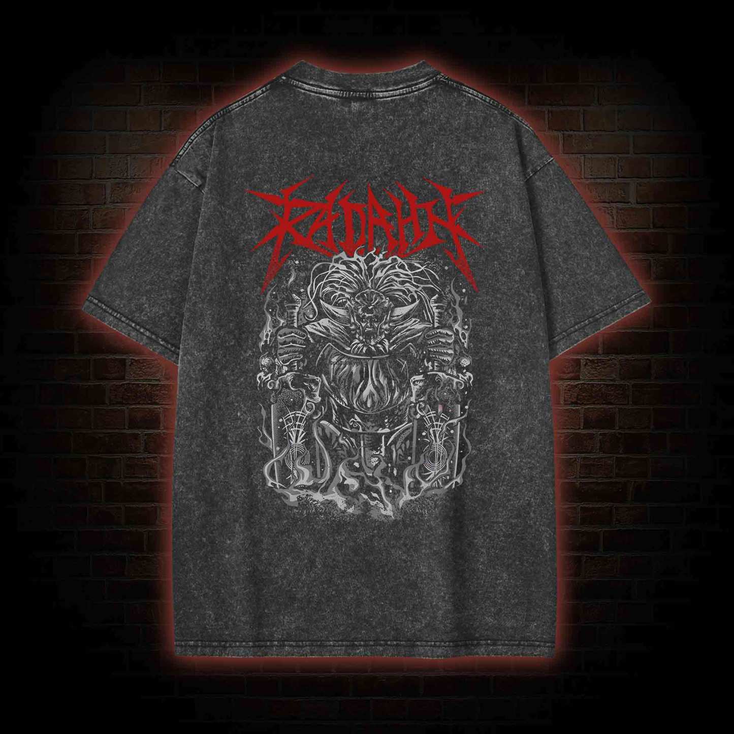 Gravity King Back Print Washed T-shirt