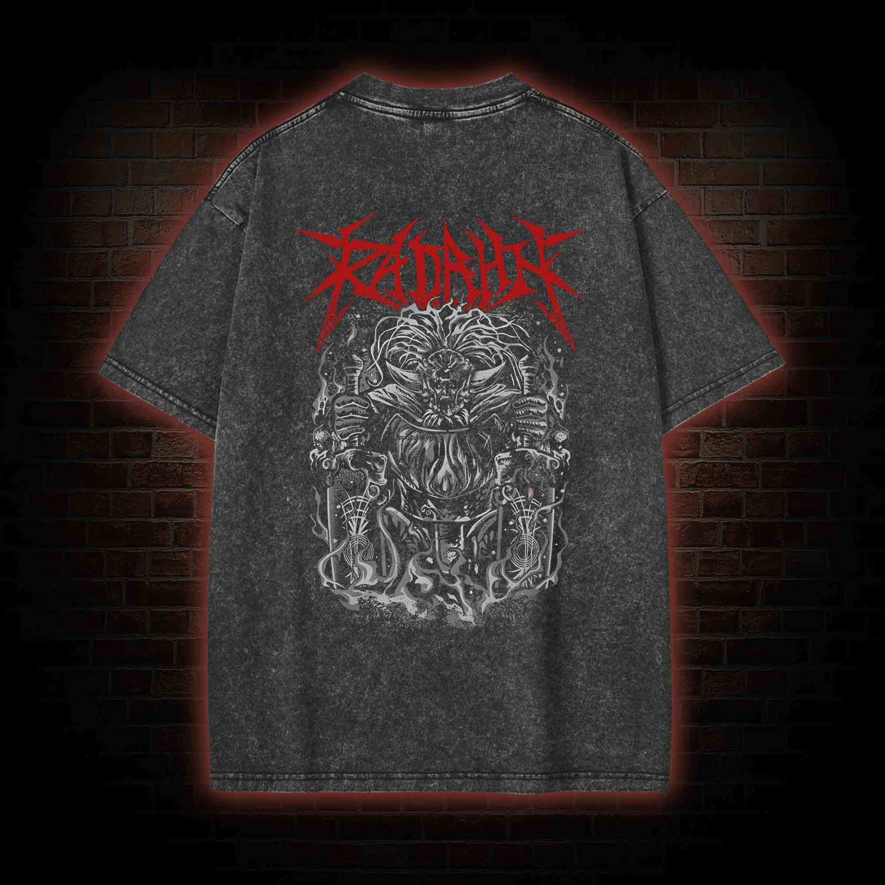 Gravity King Back Print Washed T-shirt