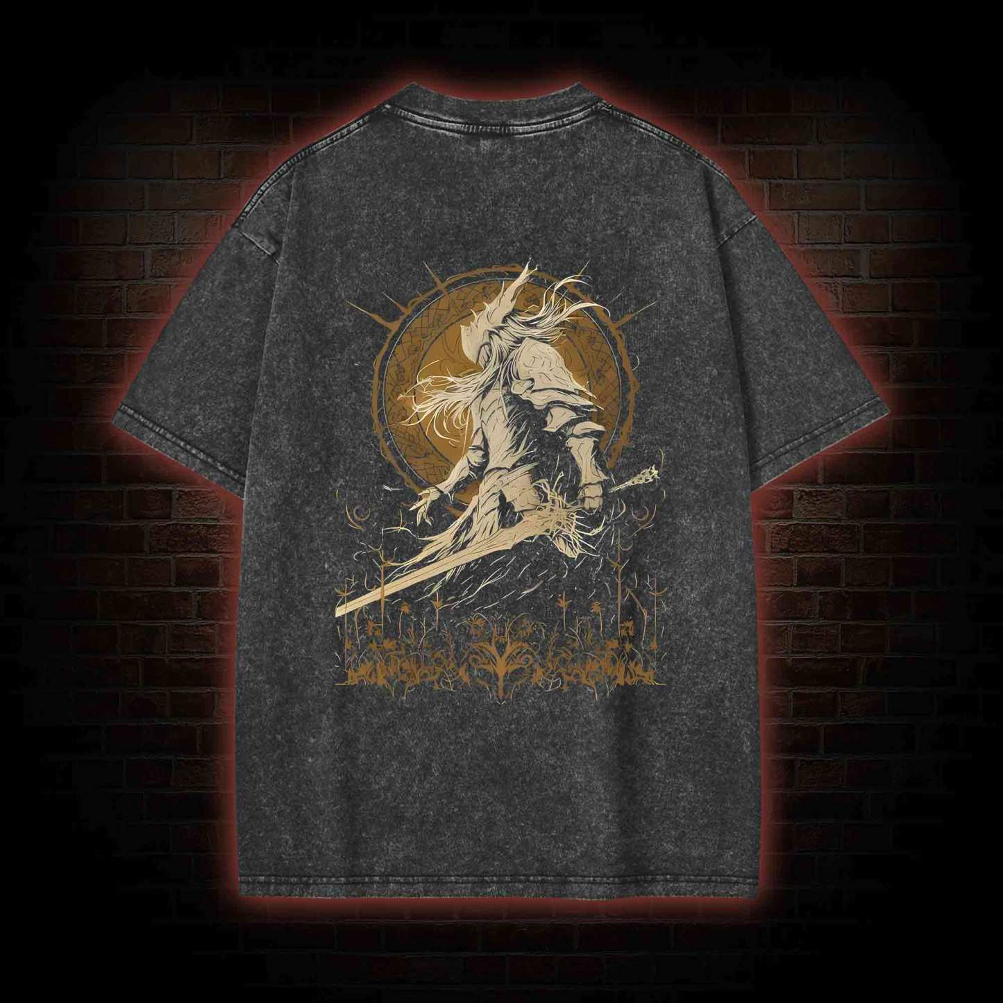 Not Rot Back Print Washed T-shirt