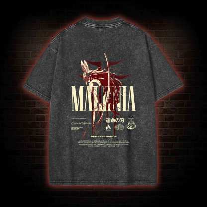 Cursed Goddess Back Print Washed T-shirt