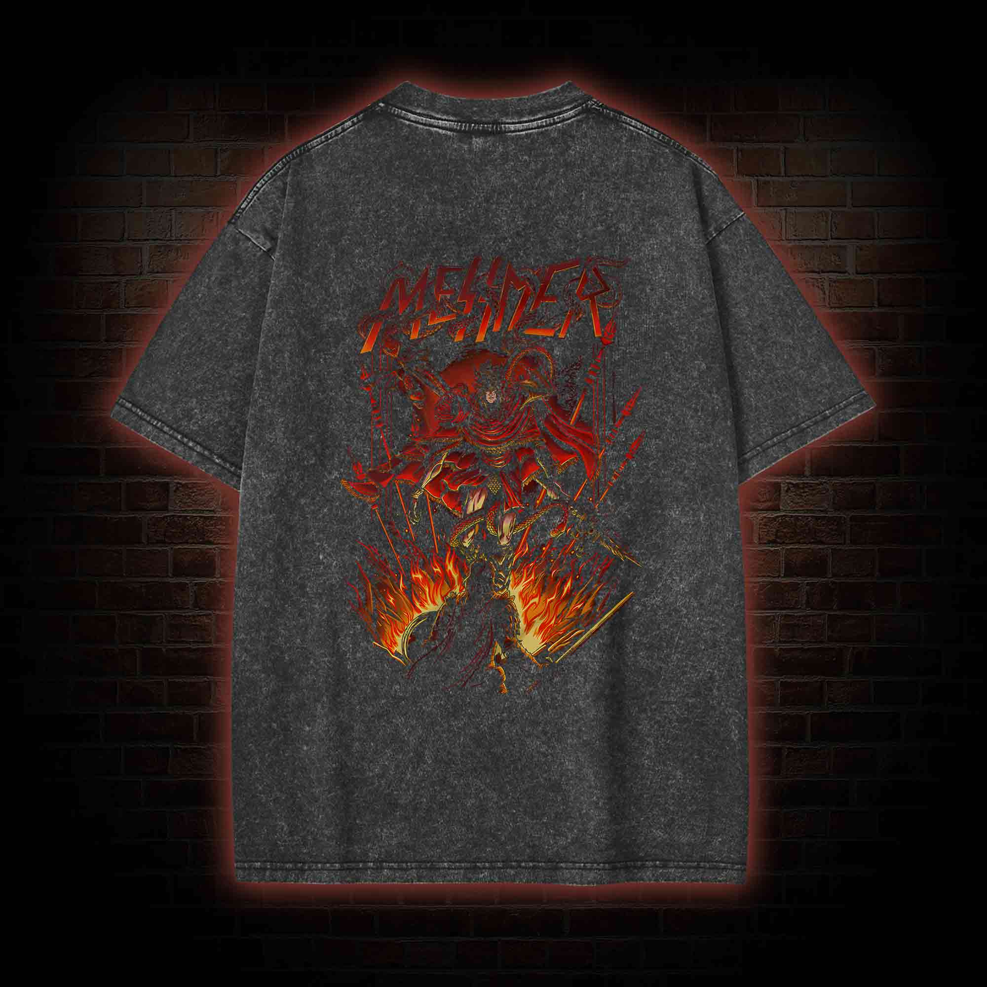 The Impaler Back Print Washed T-shirt
