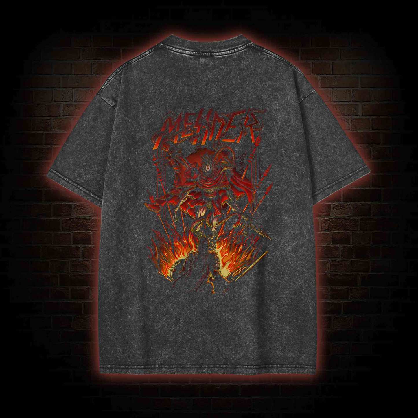 The Impaler Back Print Washed T-shirt