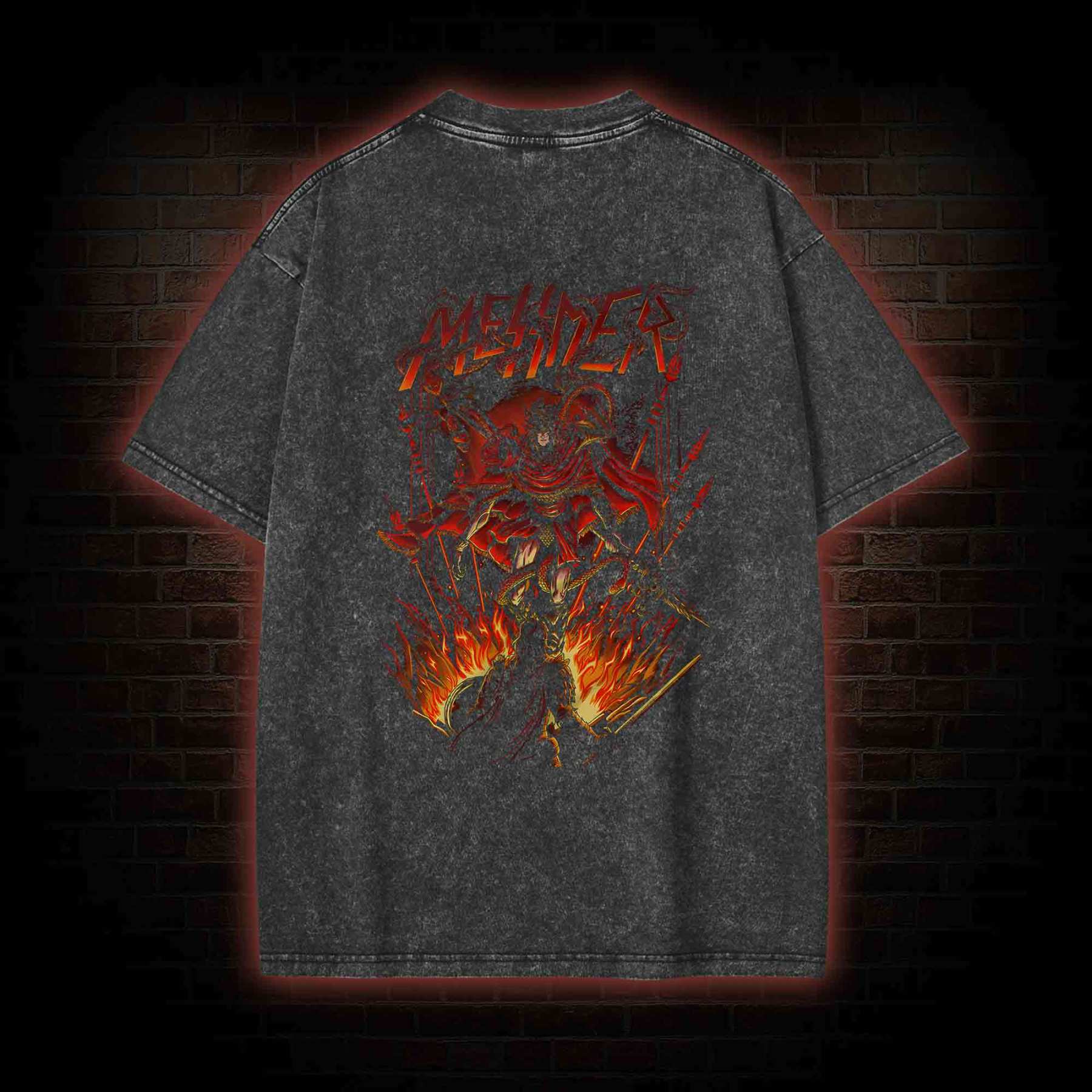 The Impaler Back Print Washed T-shirt