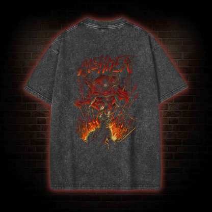 The Impaler Back Print Washed T-shirt