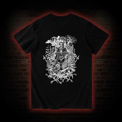 Hello Good Hunter Back Print T-Shirt