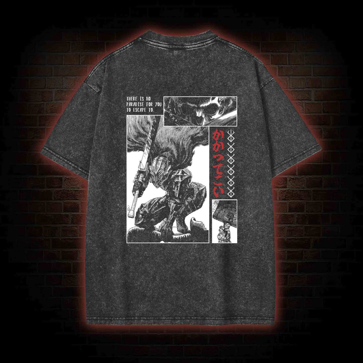 To Wield A Sword is to be Alive Back Print Washed T-shirt