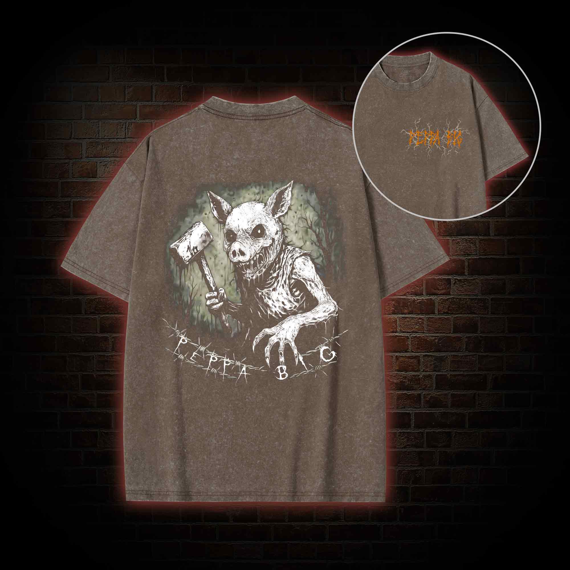 Peppa Big Back Print Washed T-shirt