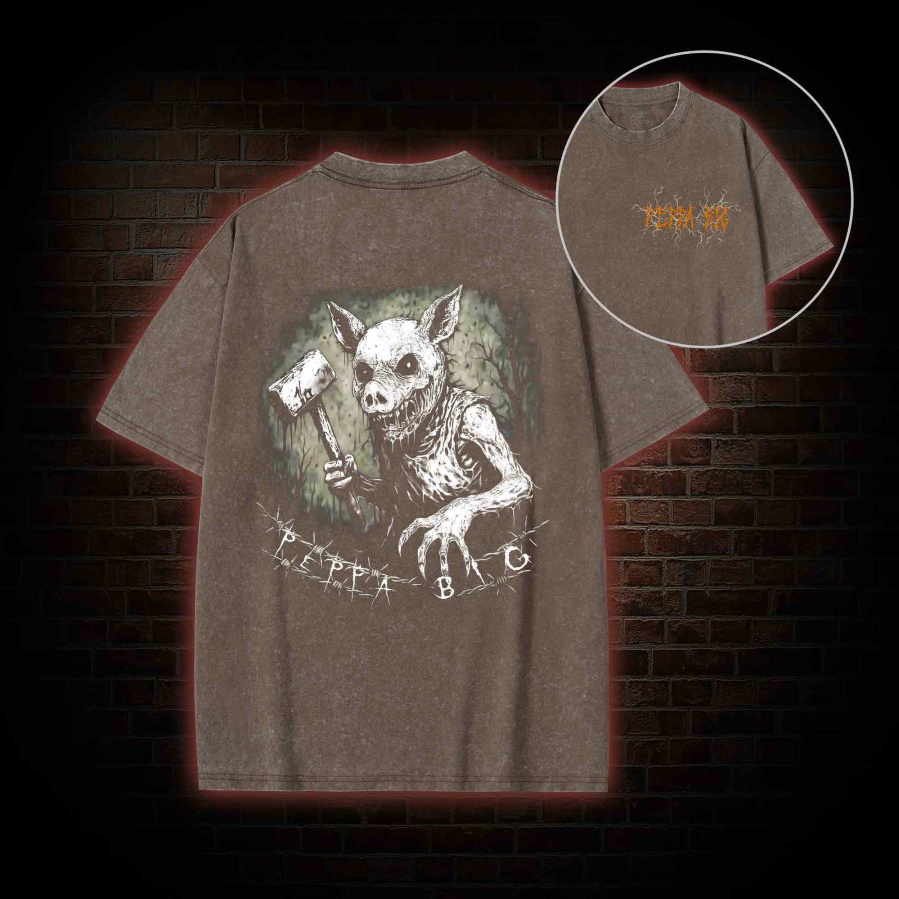 Peppa Big Back Print Washed T-shirt