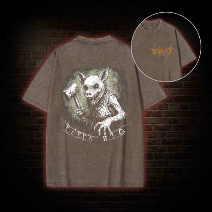 Peppa Big Back Print Washed T-shirt
