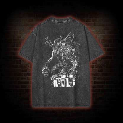 The Massive Beast Back Print Washed T-shirt