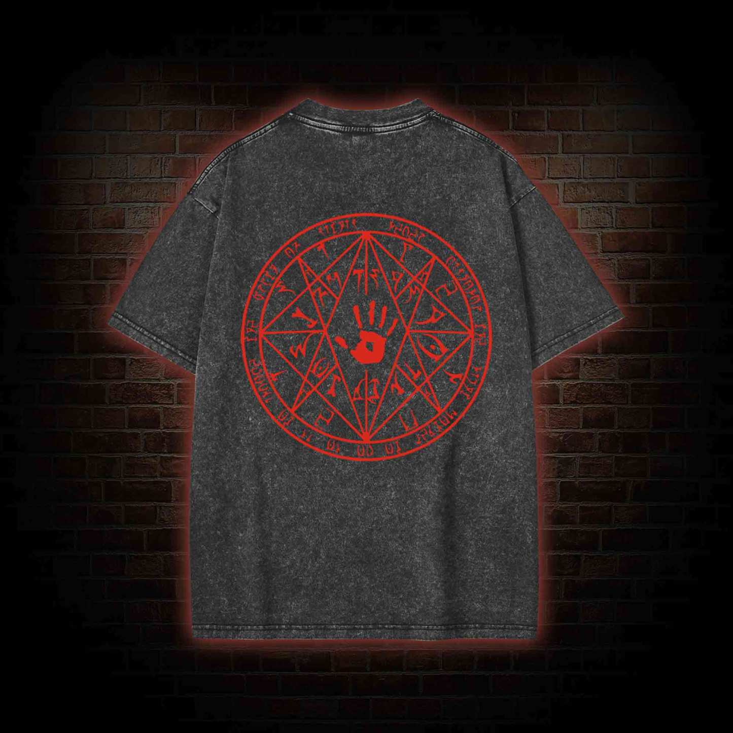 we know Back Print Washed T-shirt