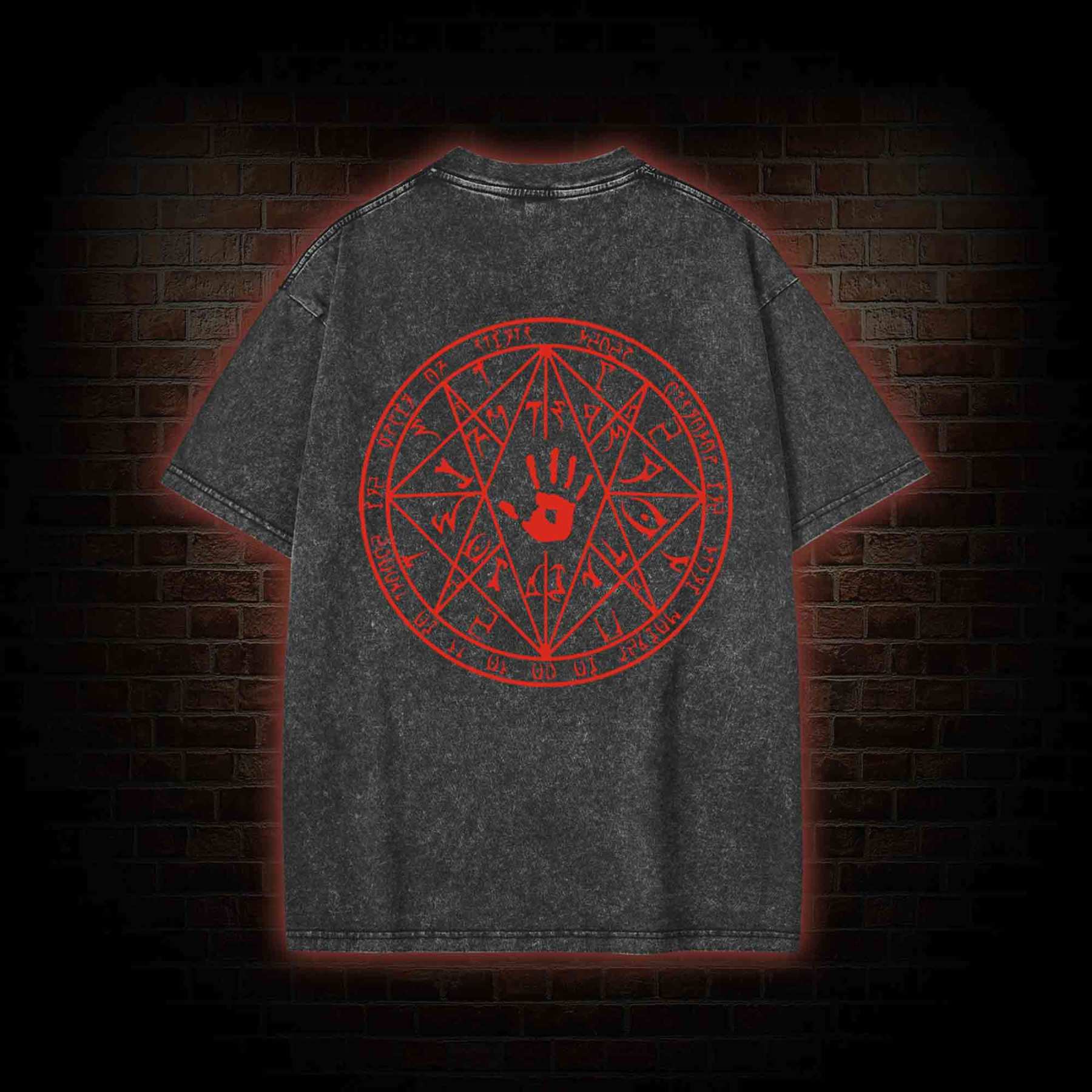 we know Back Print Washed T-shirt