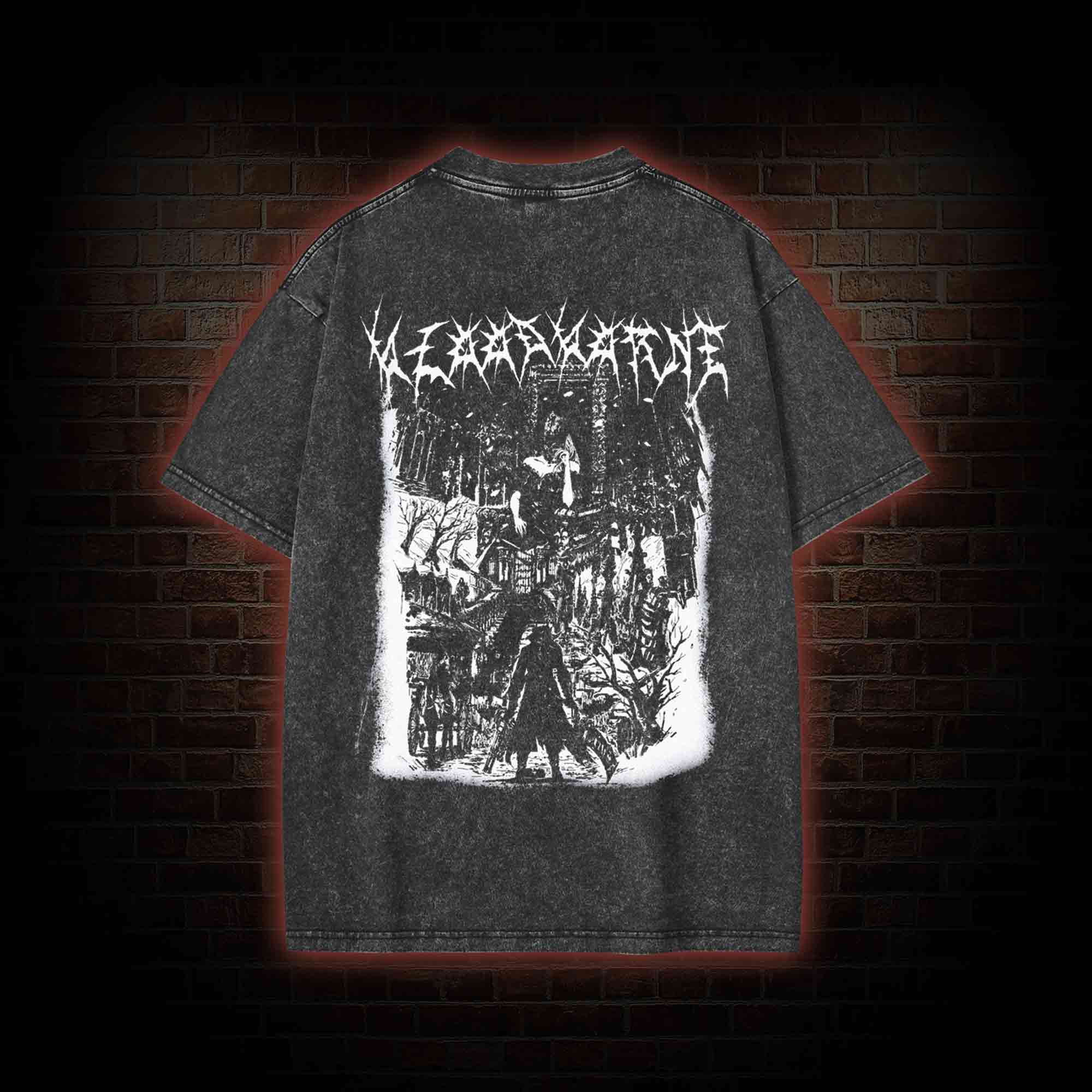 Fear the Old Blood Vintage back print Washed T-shirt