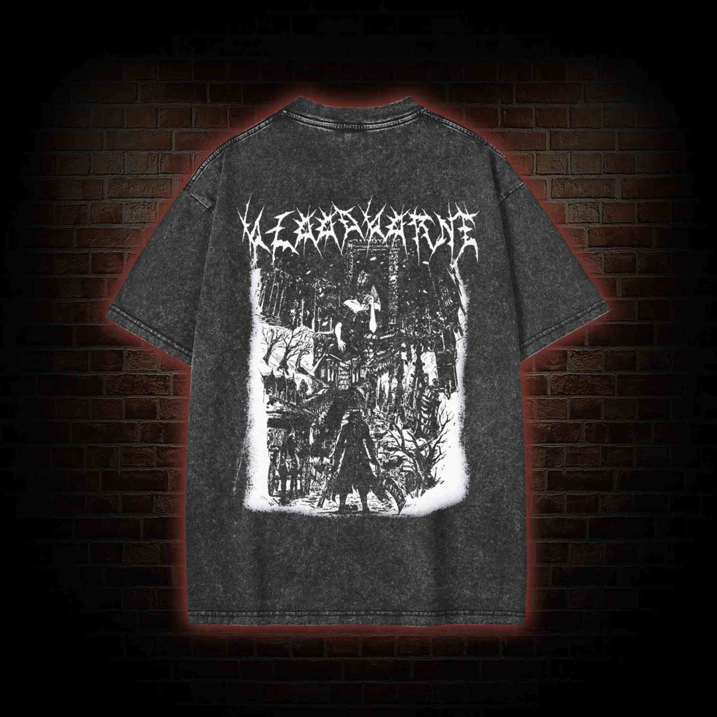 Fear the Old Blood Vintage back print Washed T-shirt