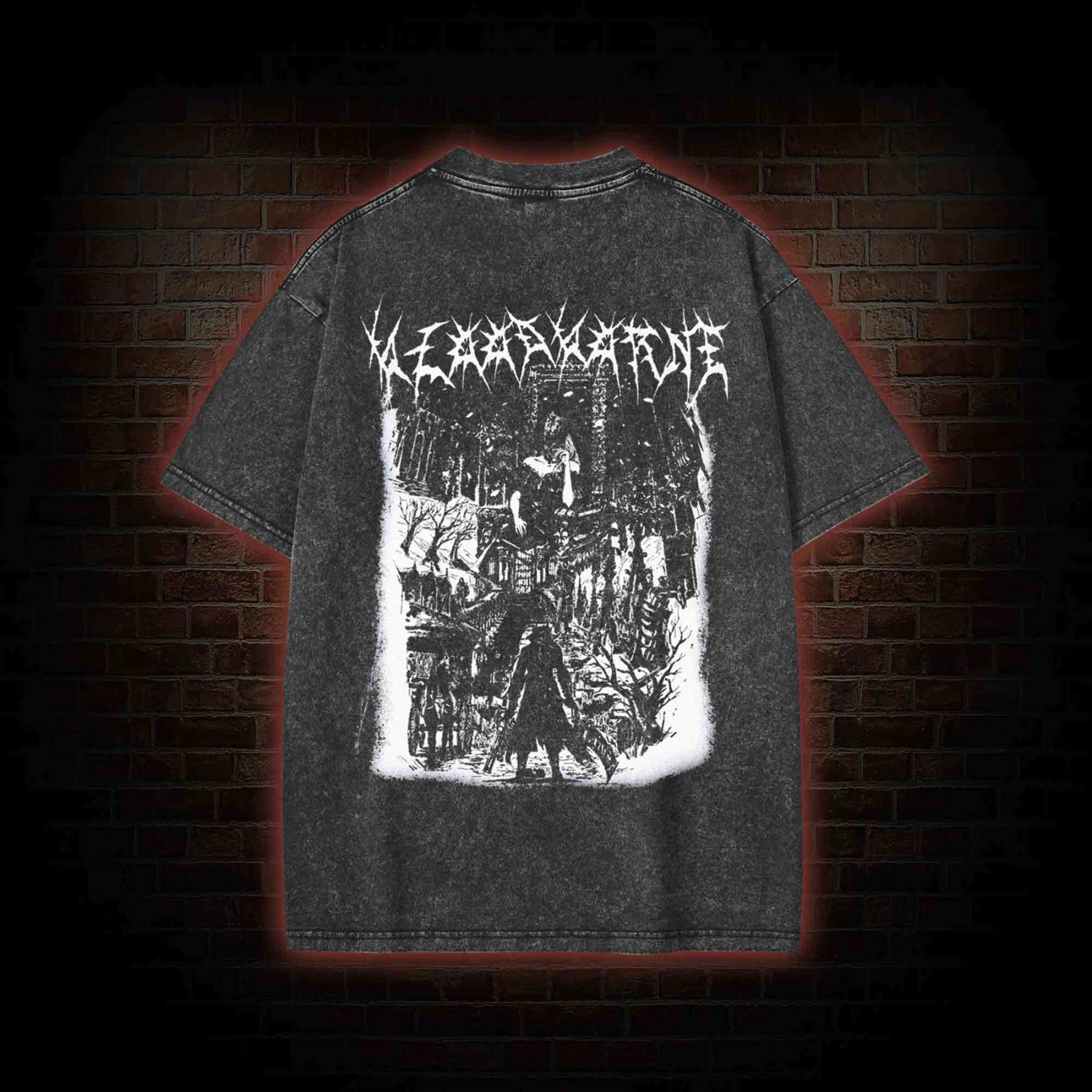 Fear the Old Blood Vintage back print Washed T-shirt