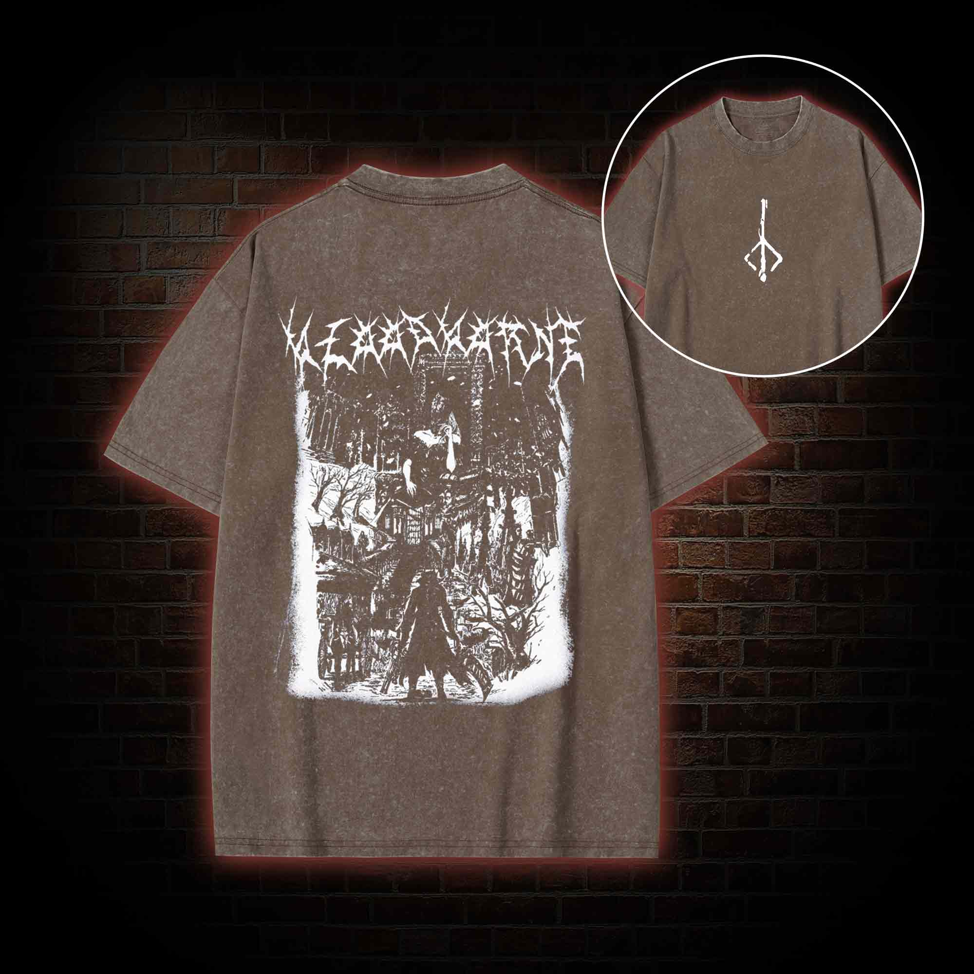 Fear the Old Blood Vintage back print Washed T-shirt