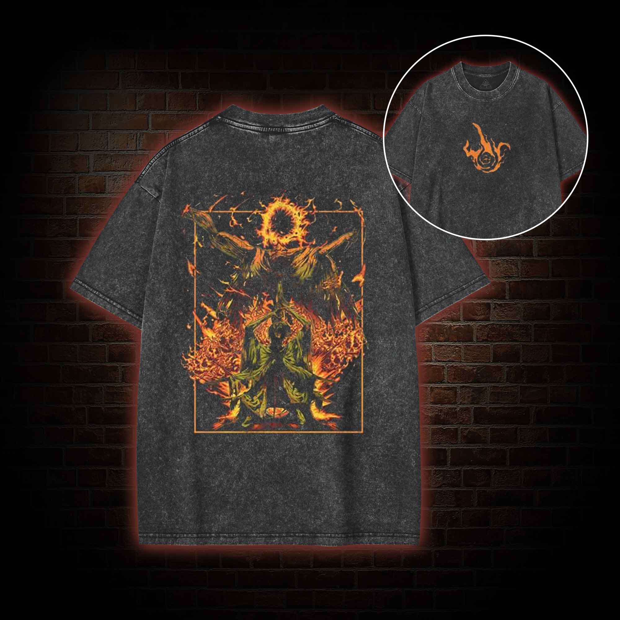 Forgive Me back print Washed T-shirt