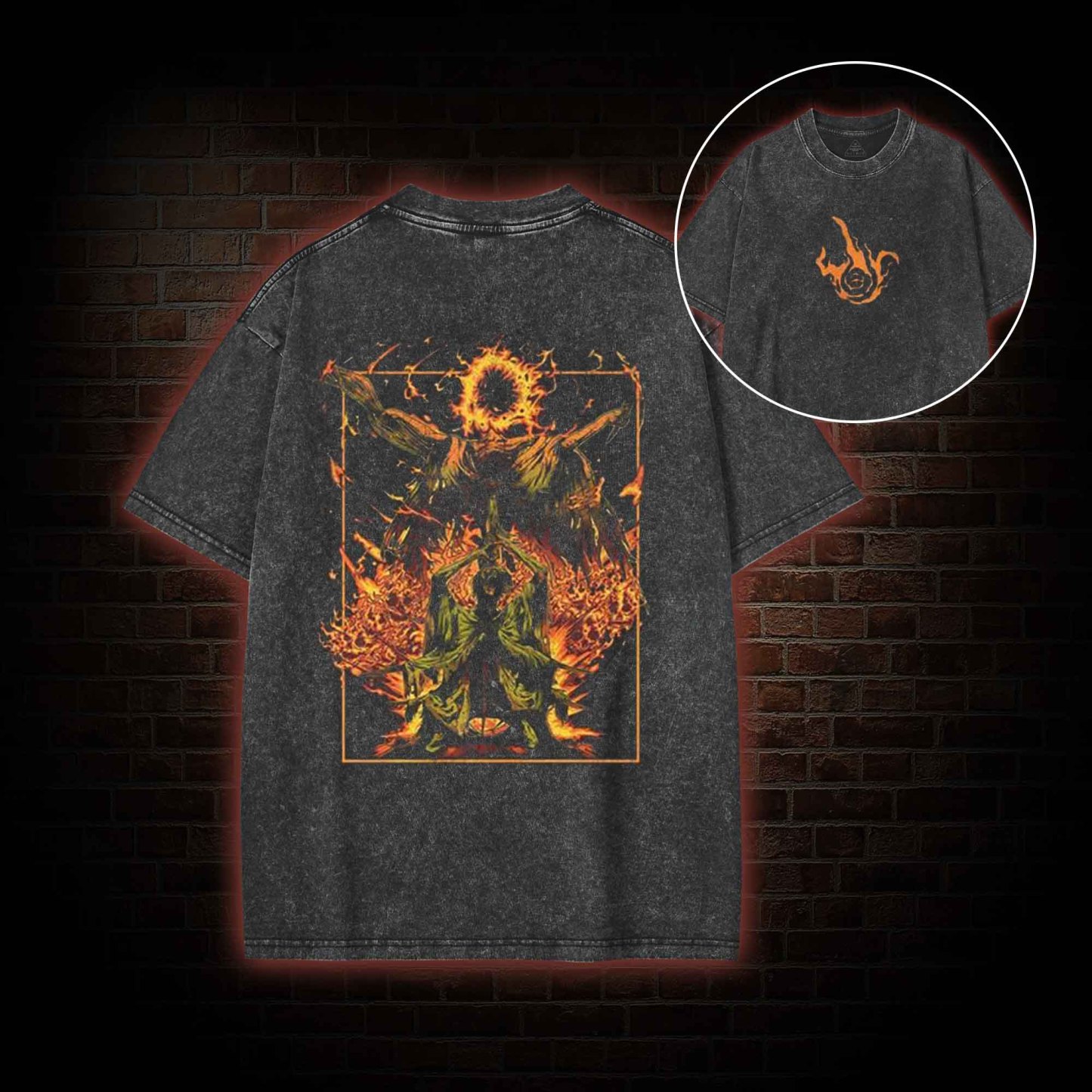 Forgive Me back print Washed T-shirt