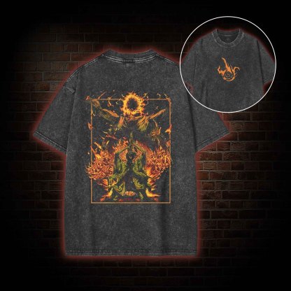 Forgive Me back print Washed T-shirt