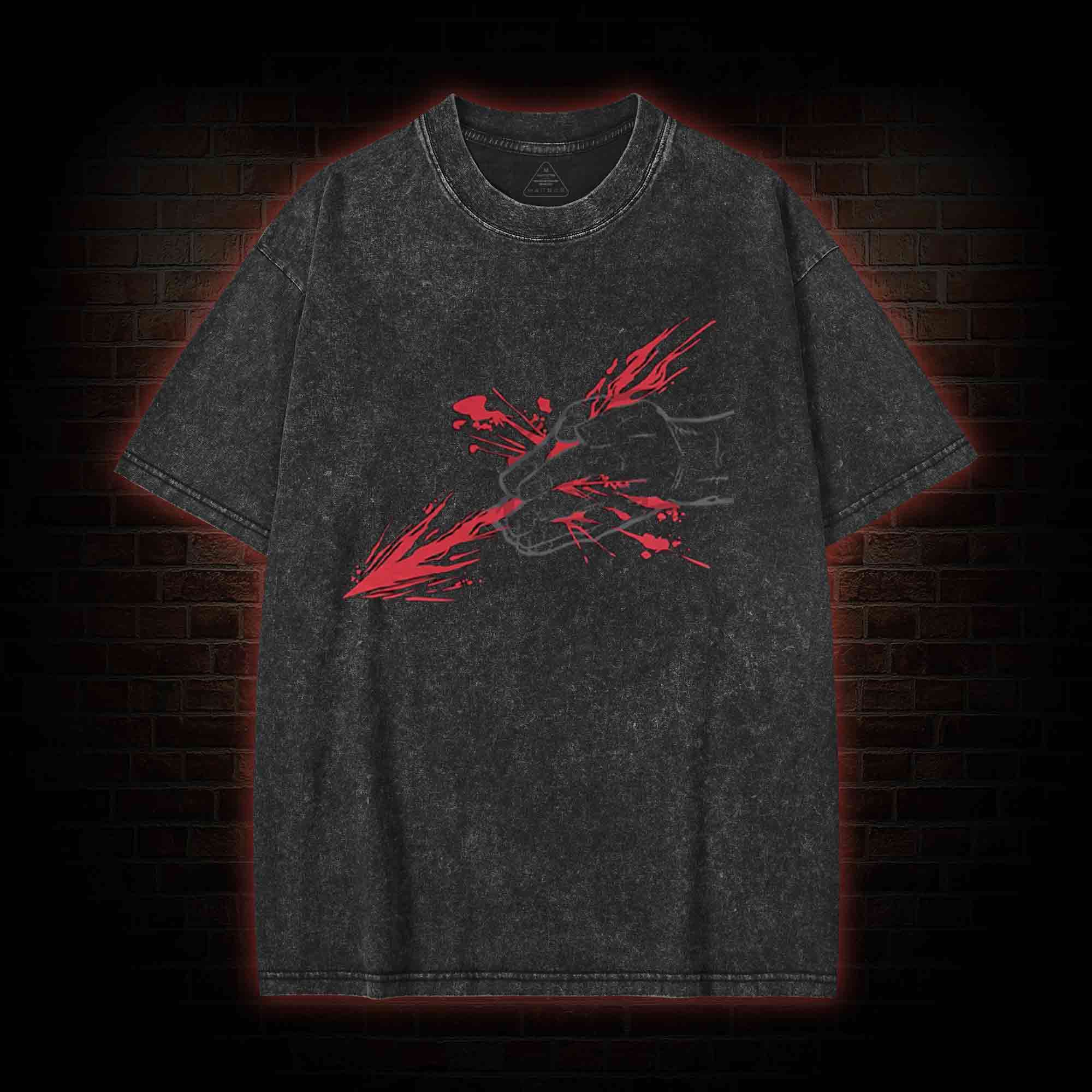 3300 Back Print Washed T-shirt