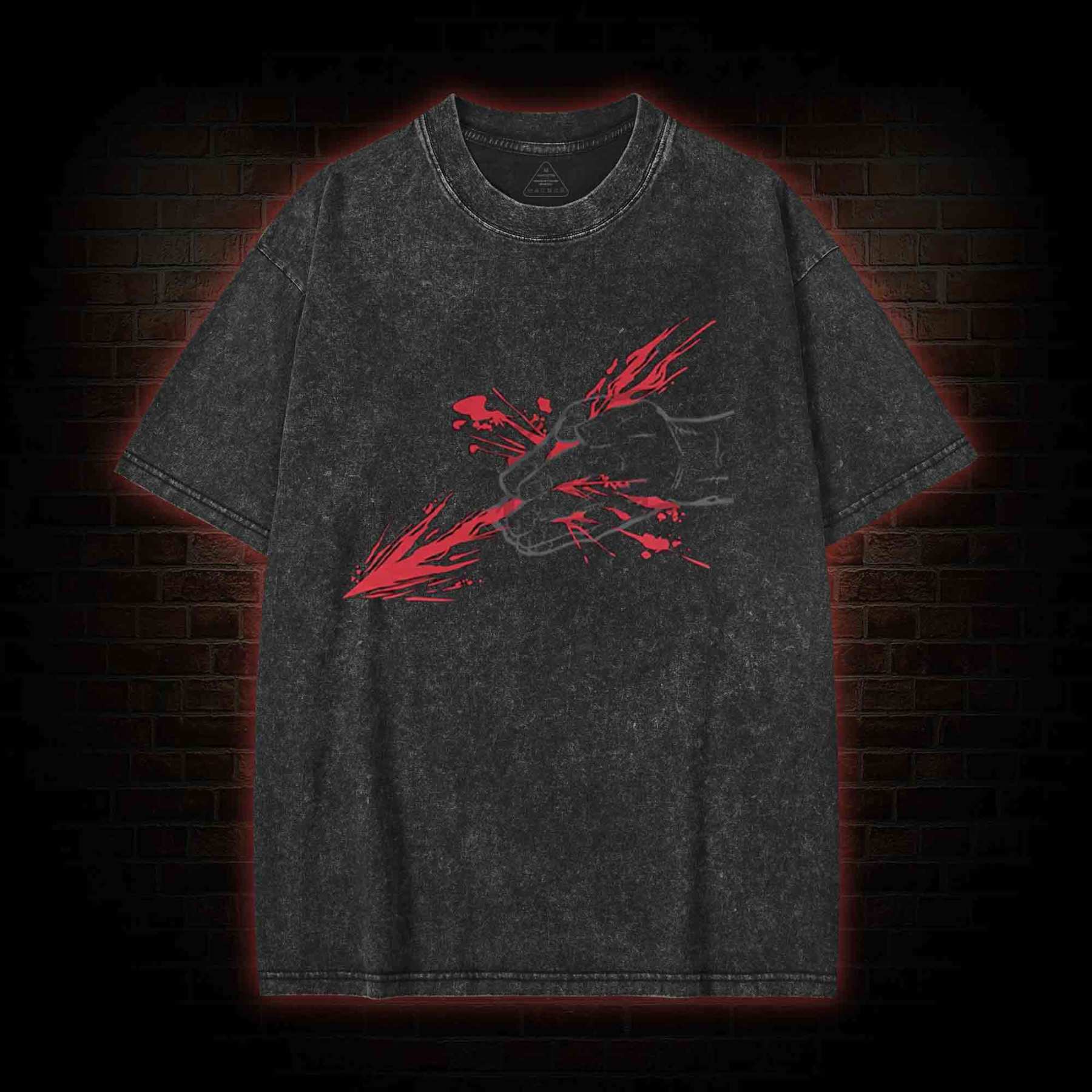 3300 Back Print Washed T-shirt