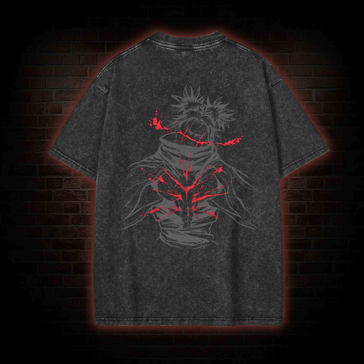 3300 Back Print Washed T-shirt