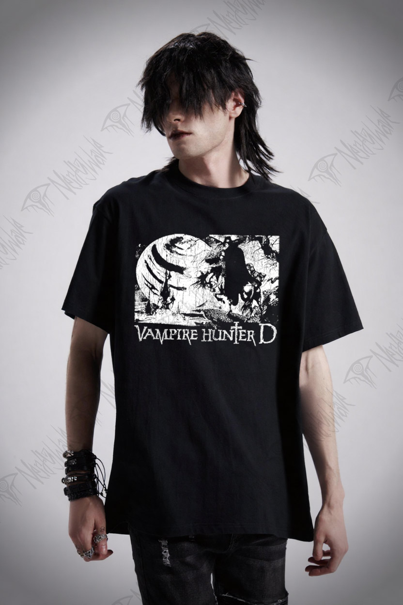 Vintage Vampire Hunter D Shirt_ Japanese Anime Goth Cyberpunk Clothing T-Shirt