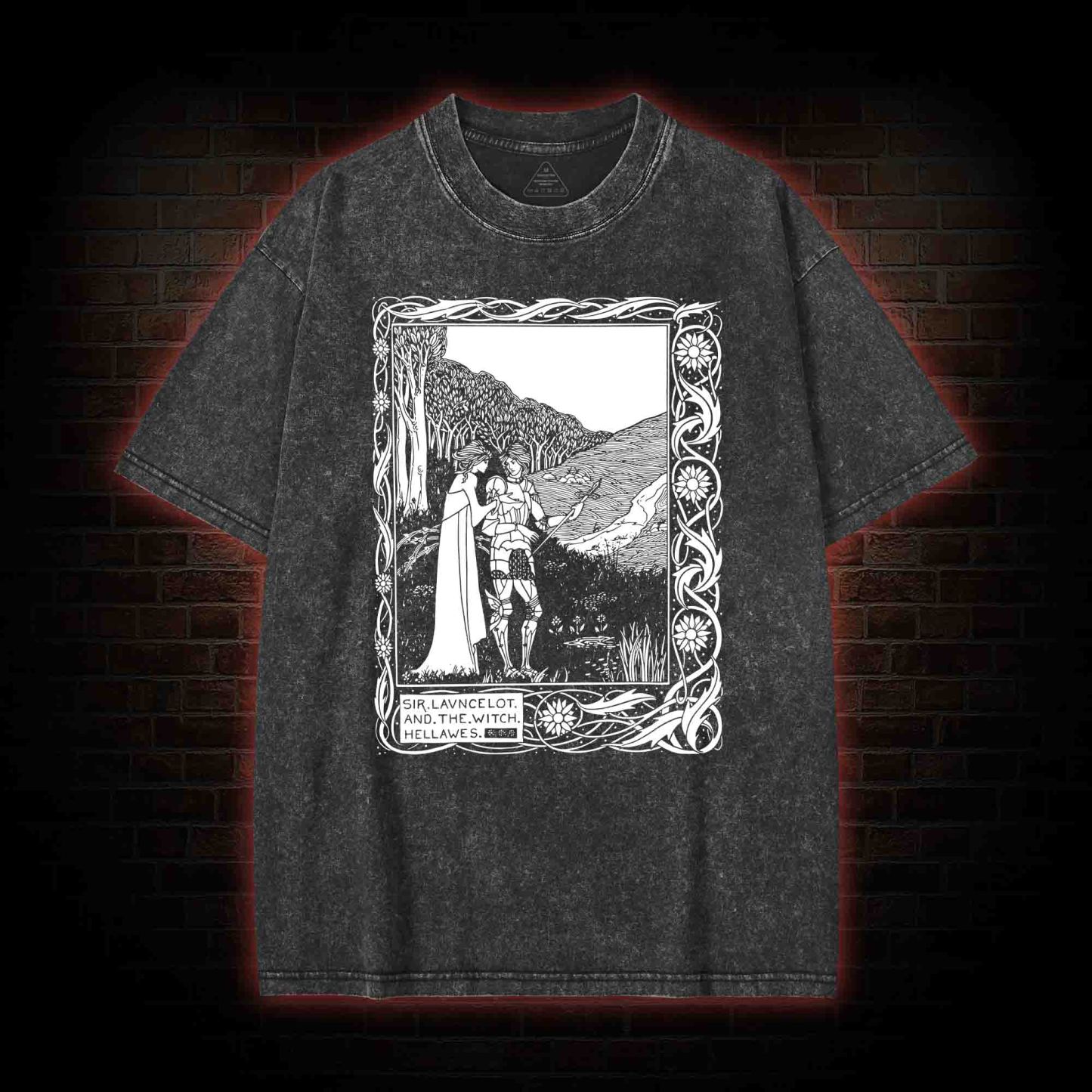 Sir Lancelot and the Witch Hellawes Washed T-shirt