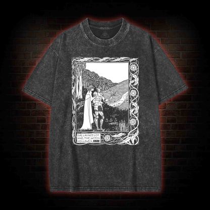 Sir Lancelot and the Witch Hellawes Washed T-shirt