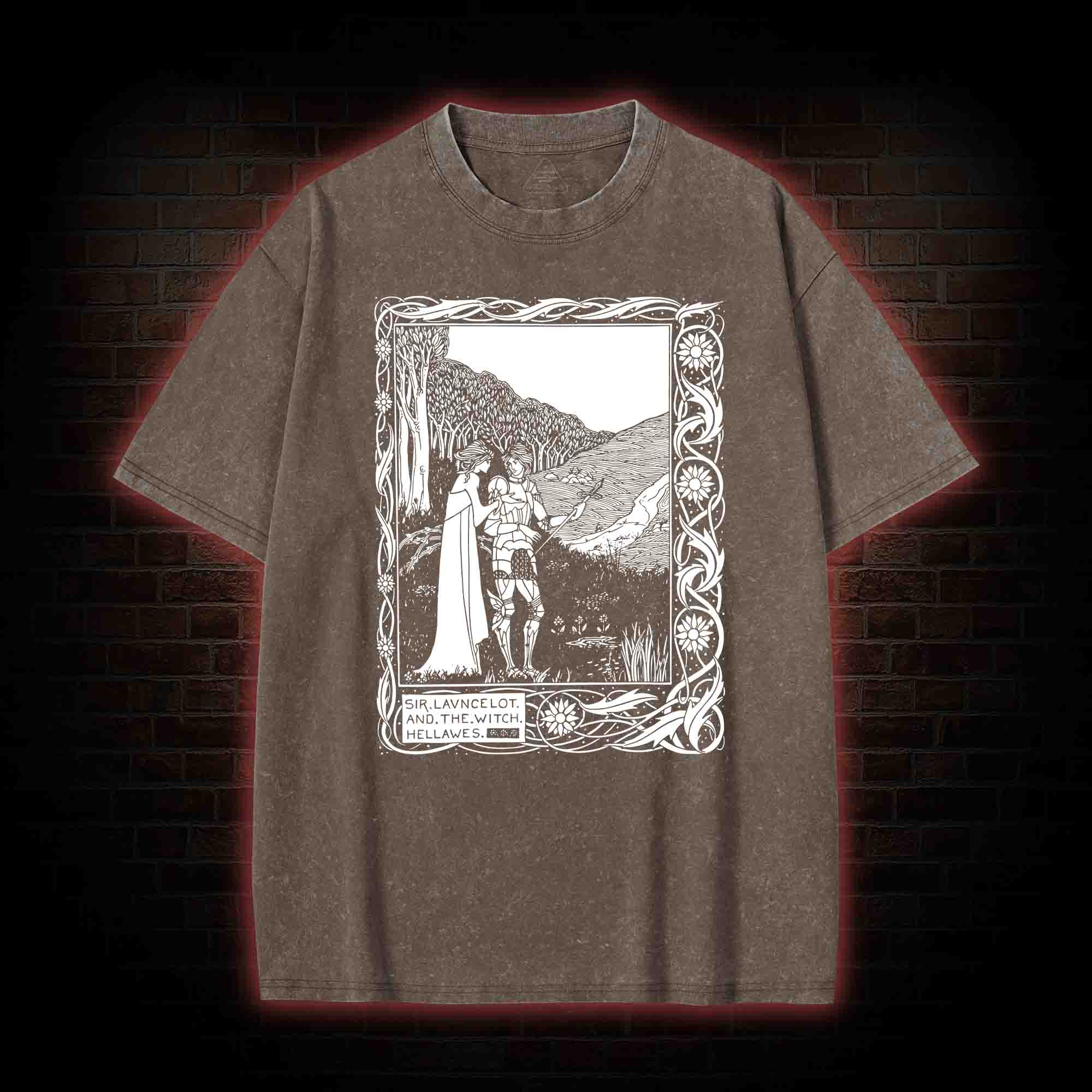 Sir Lancelot and the Witch Hellawes Washed T-shirt