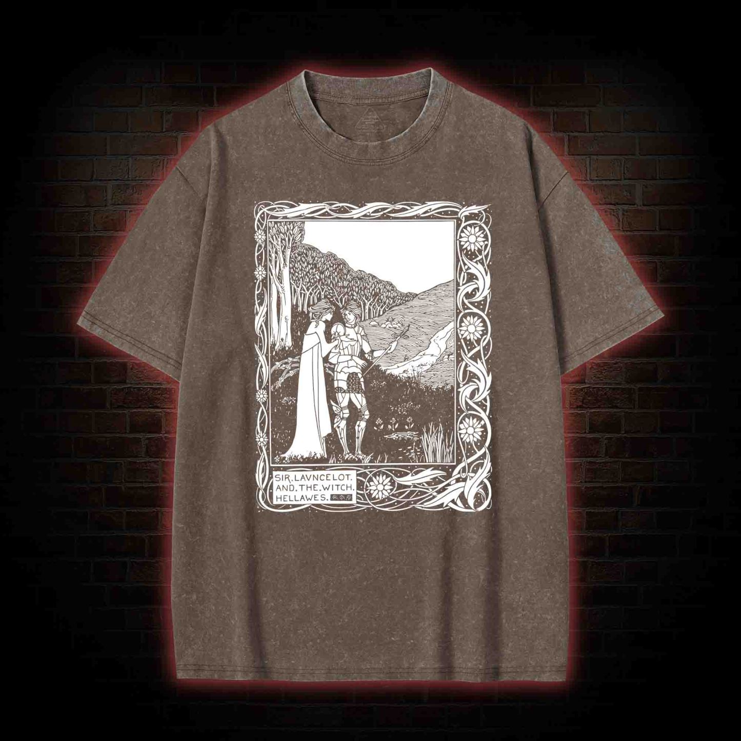 Sir Lancelot and the Witch Hellawes Washed T-shirt