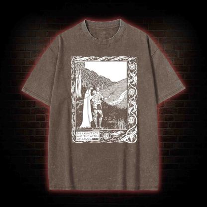 Sir Lancelot and the Witch Hellawes Washed T-shirt