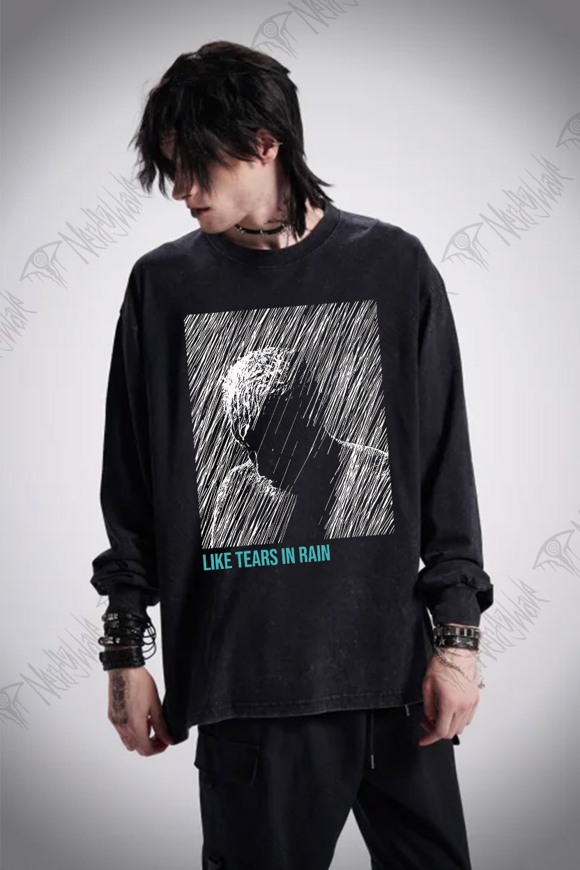 Like Tears In Rain Washed Long-Sleeve T-shirt