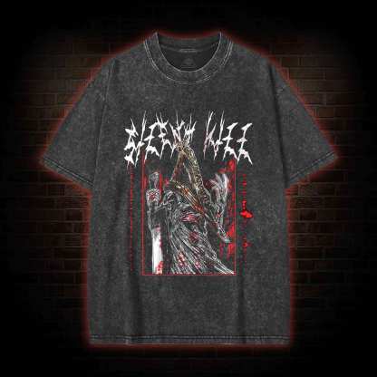 Pyramid Head Horror Washed T-shirt