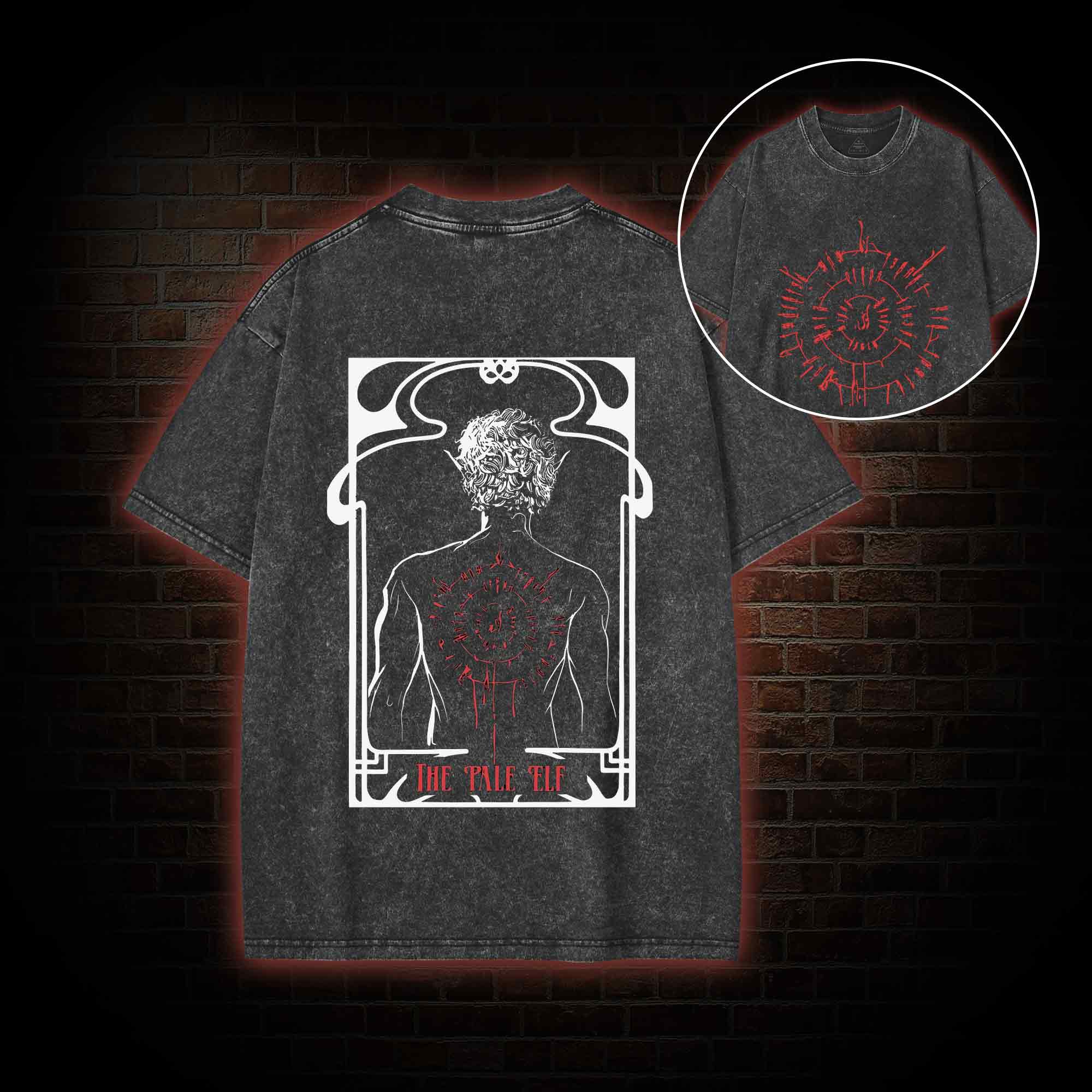The Pale Elf Back Print Washed T-shirt
