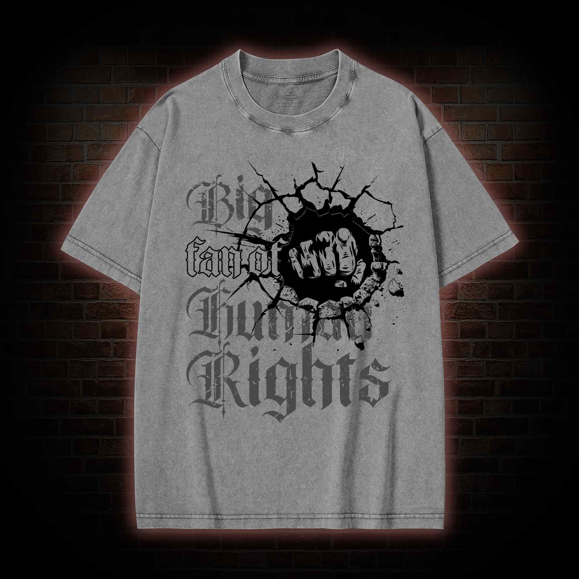Vintage Big Fan of Human Rights Washed T-shirt