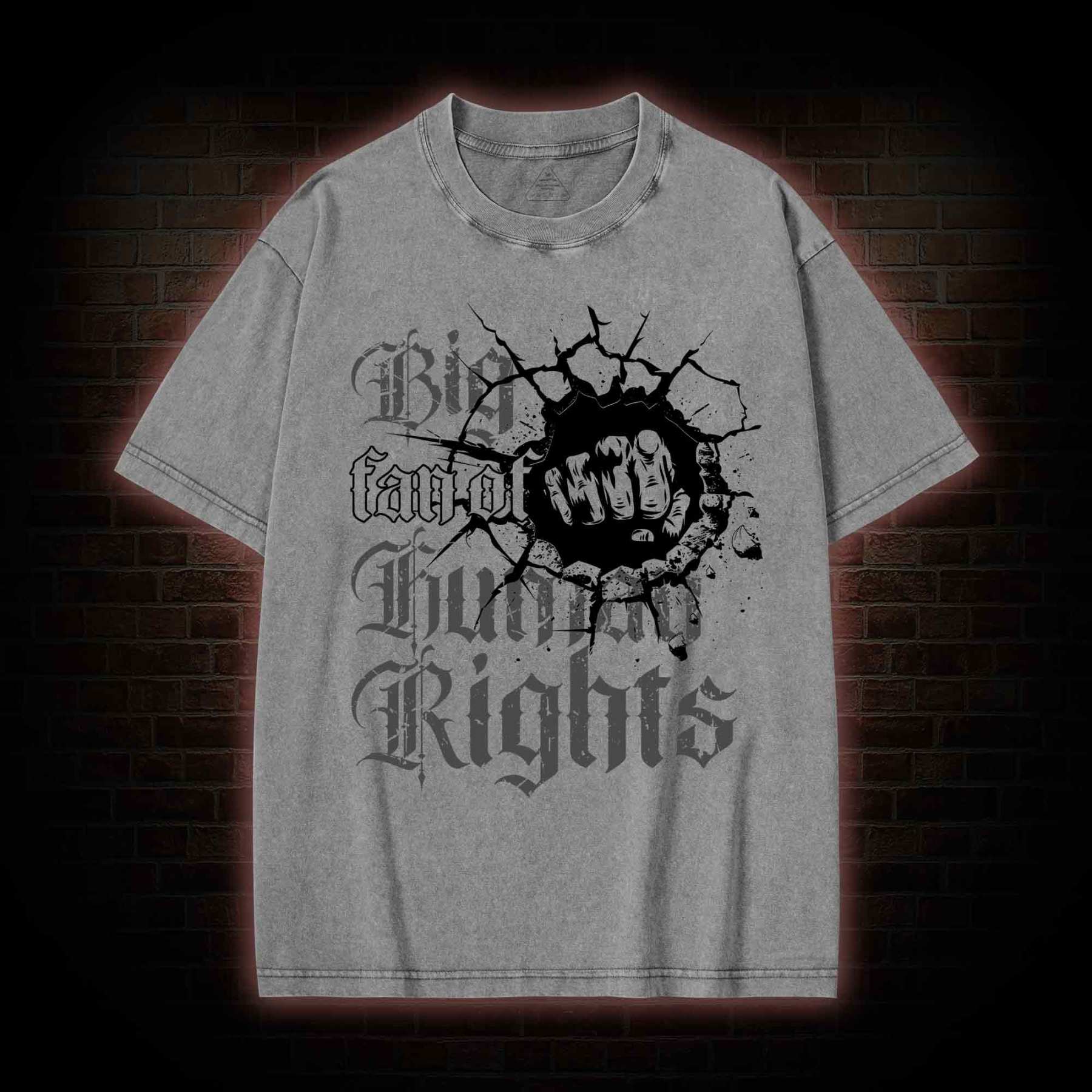 Vintage Big Fan of Human Rights Washed T-shirt