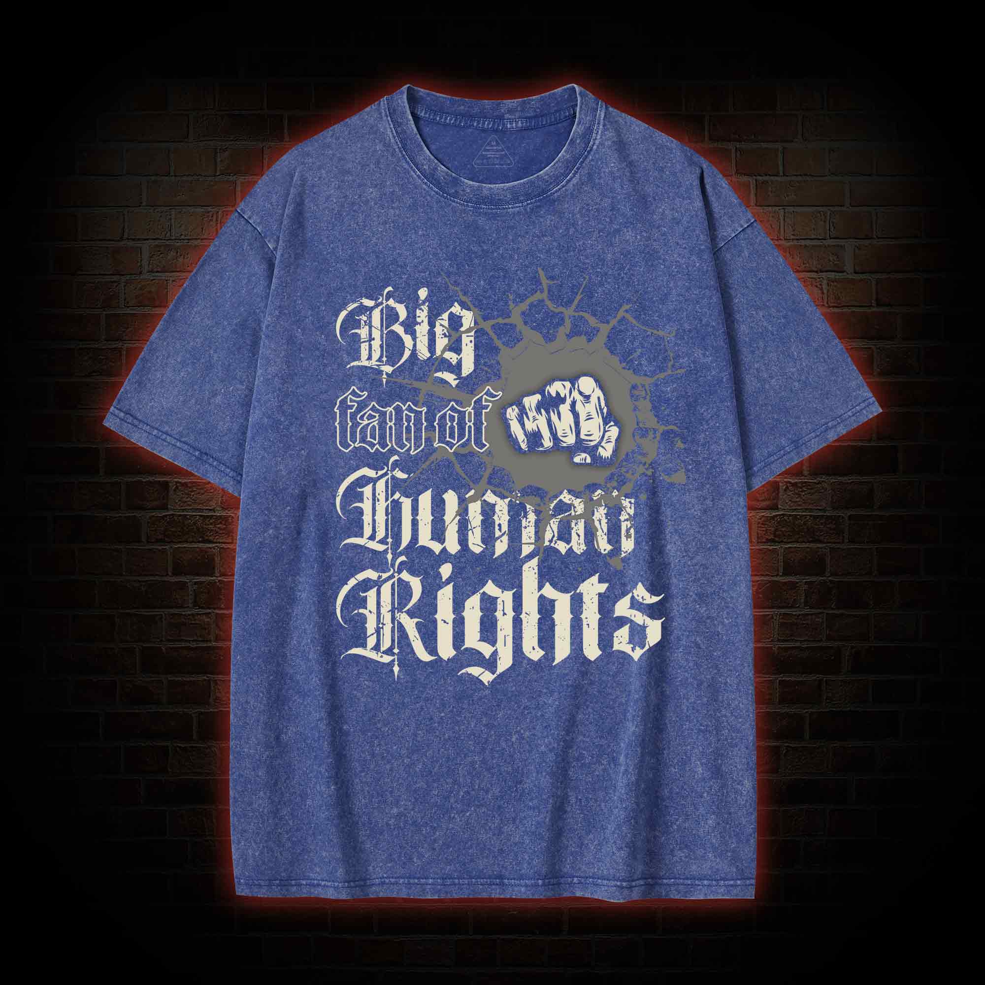 Vintage Big Fan of Human Rights Washed T-shirt