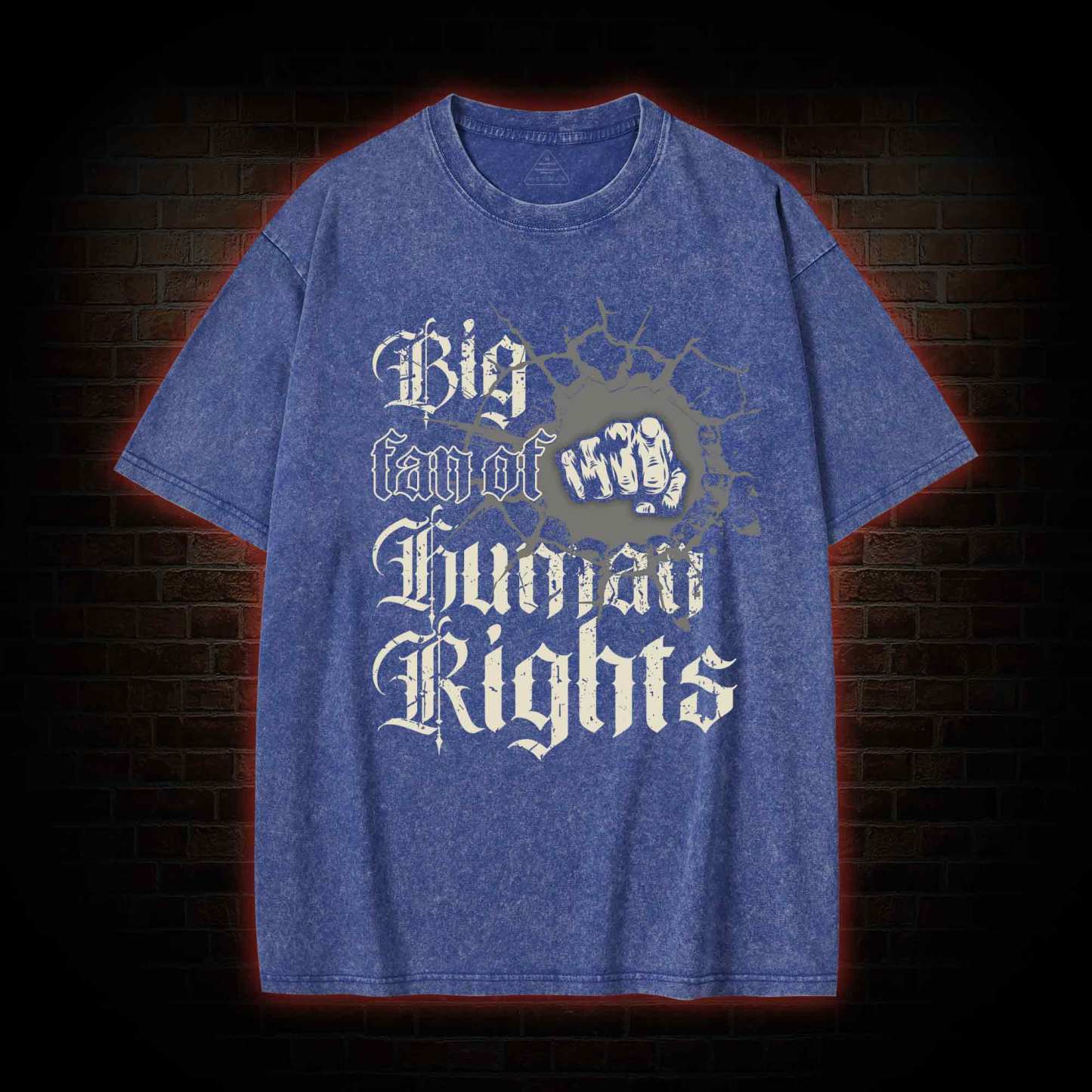 Vintage Big Fan of Human Rights Washed T-shirt