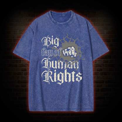 Vintage Big Fan of Human Rights Washed T-shirt