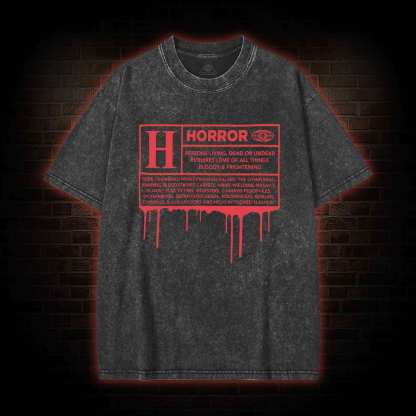 Horror Rating Washed T-shirt
