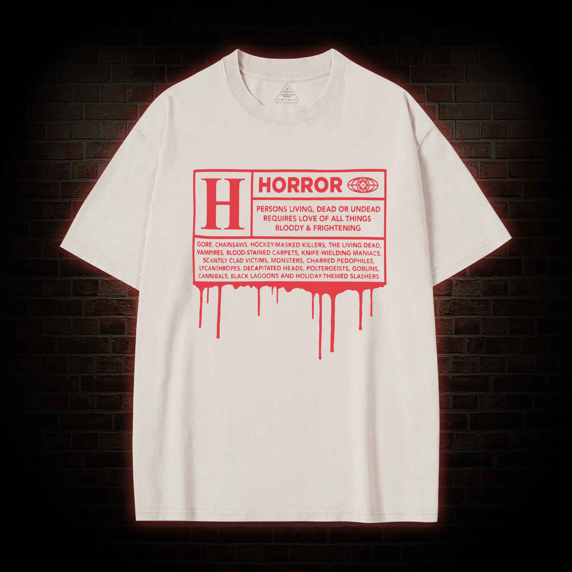 Horror Rating Washed T-shirt