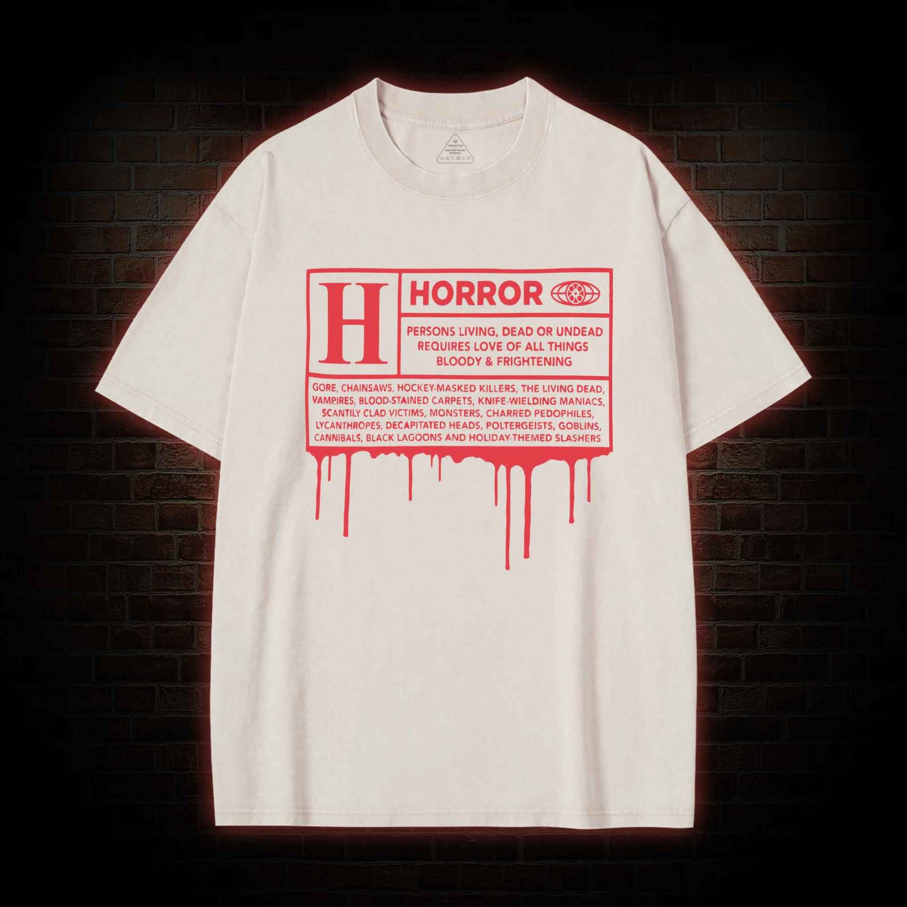 Horror Rating Washed T-shirt