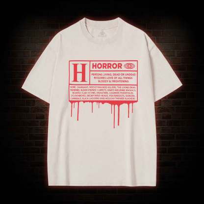 Horror Rating Washed T-shirt
